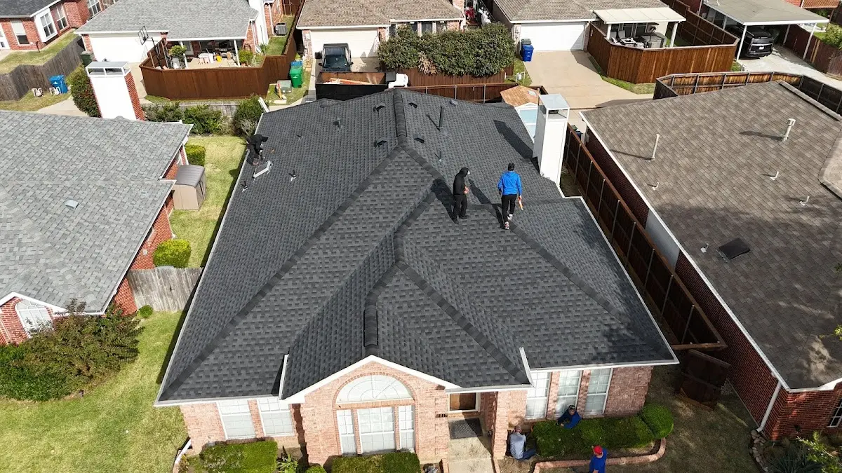 Slate & Tile Roof Repair work in progress on a La Habra property